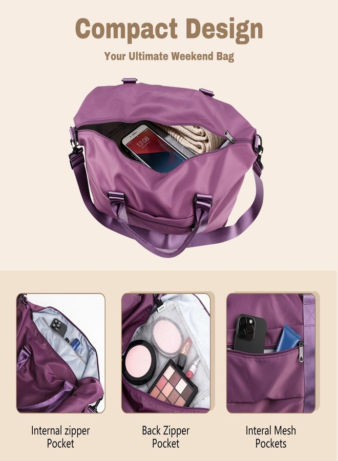 EPIMA Weekender Duffel Bags for Women, Purple Travel Totes Bag for Airplane Essentials, Overnight Bags for Women with Trolley Sleeve, Large Carry On Hospital Bag for Labor and Delivery, Sport, Gym - Image 5